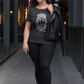 Queen Idia African Art Earth Positive T-Shirt, White on Black