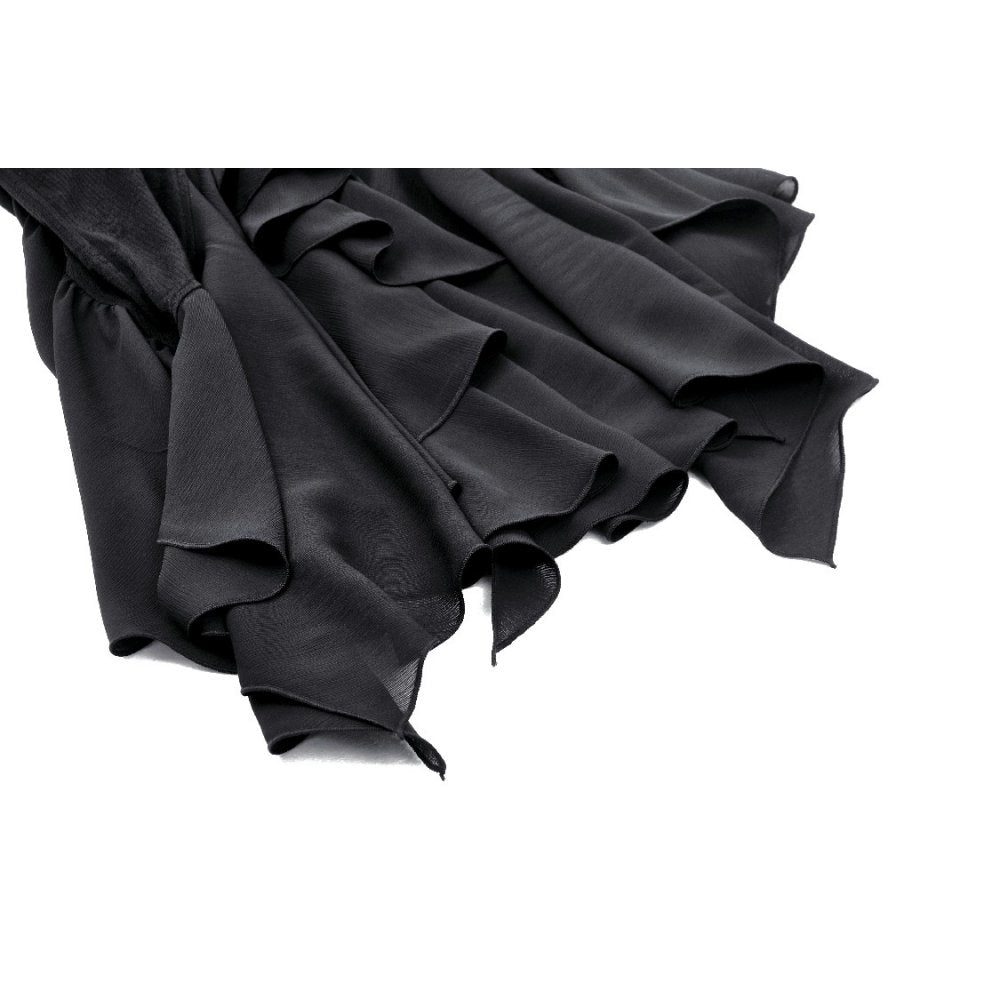 Dark In Love Izora Asymmetrical Goth Skirt﻿