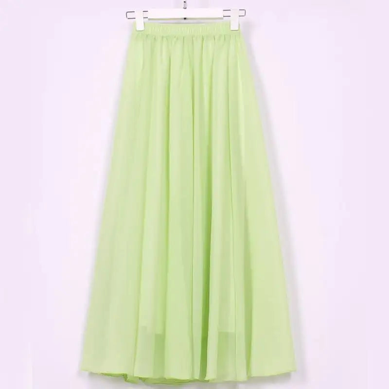 High Waist Long or Half-Length Floaty Chiffon Skirt, Spring and Summer Collection
