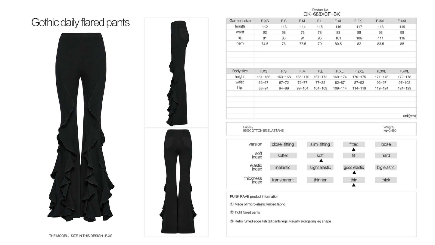 Punk Rave Veda Flared Knitted Pants