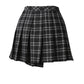 Dark In Love Leah Goth Tartan Mini Skirt with Strap Detail
