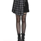 Dark In Love Leah Goth Tartan Mini Skirt with Strap Detail