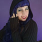 Necessary Evil Ribbed Sabrina Draped Cardigan with Hood