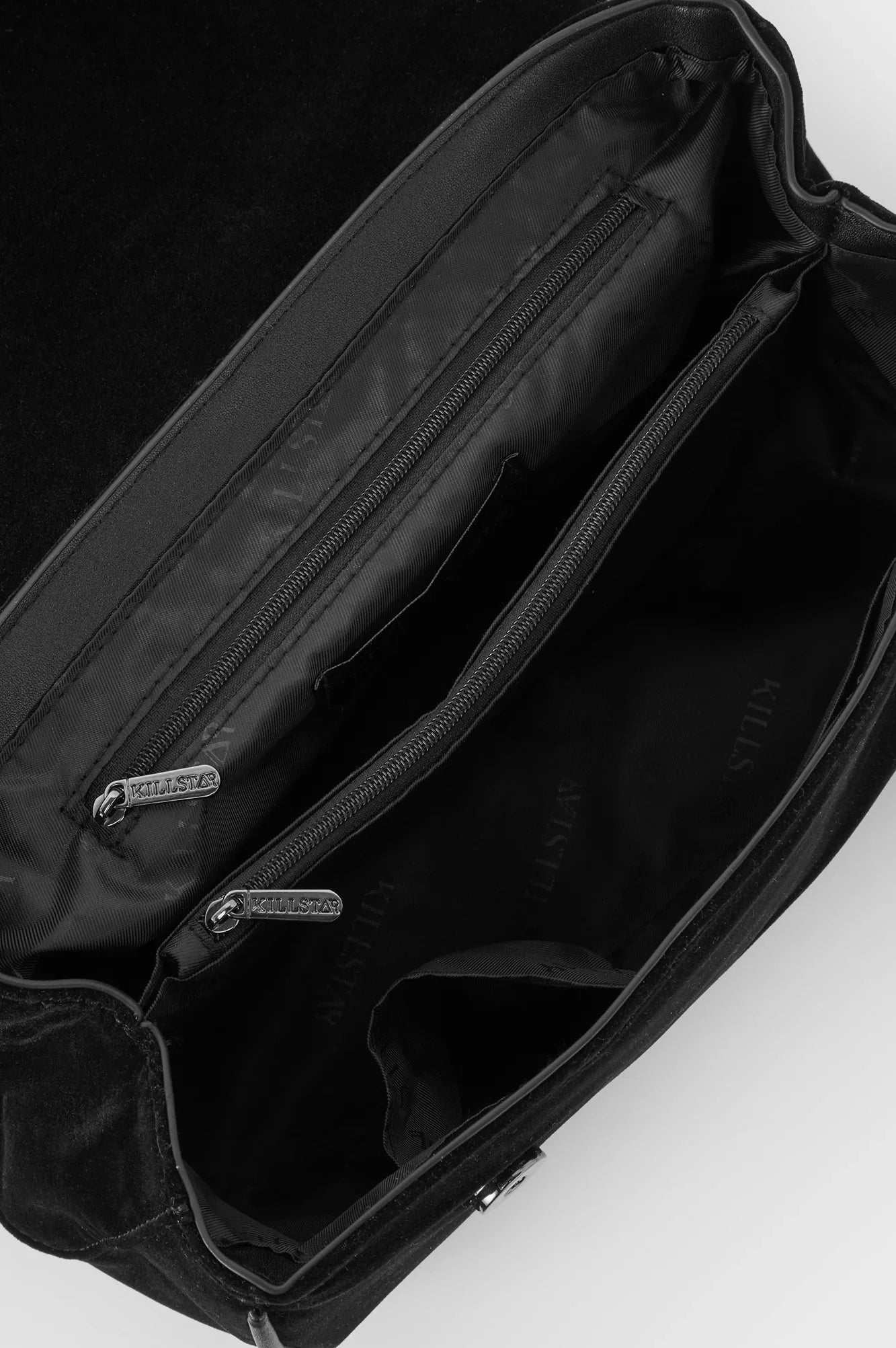 Killstar Lady Arachne Velvet and Leather Handbag