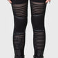 Killstar Clara's Trap High Waisted Mesh Panel Leggings