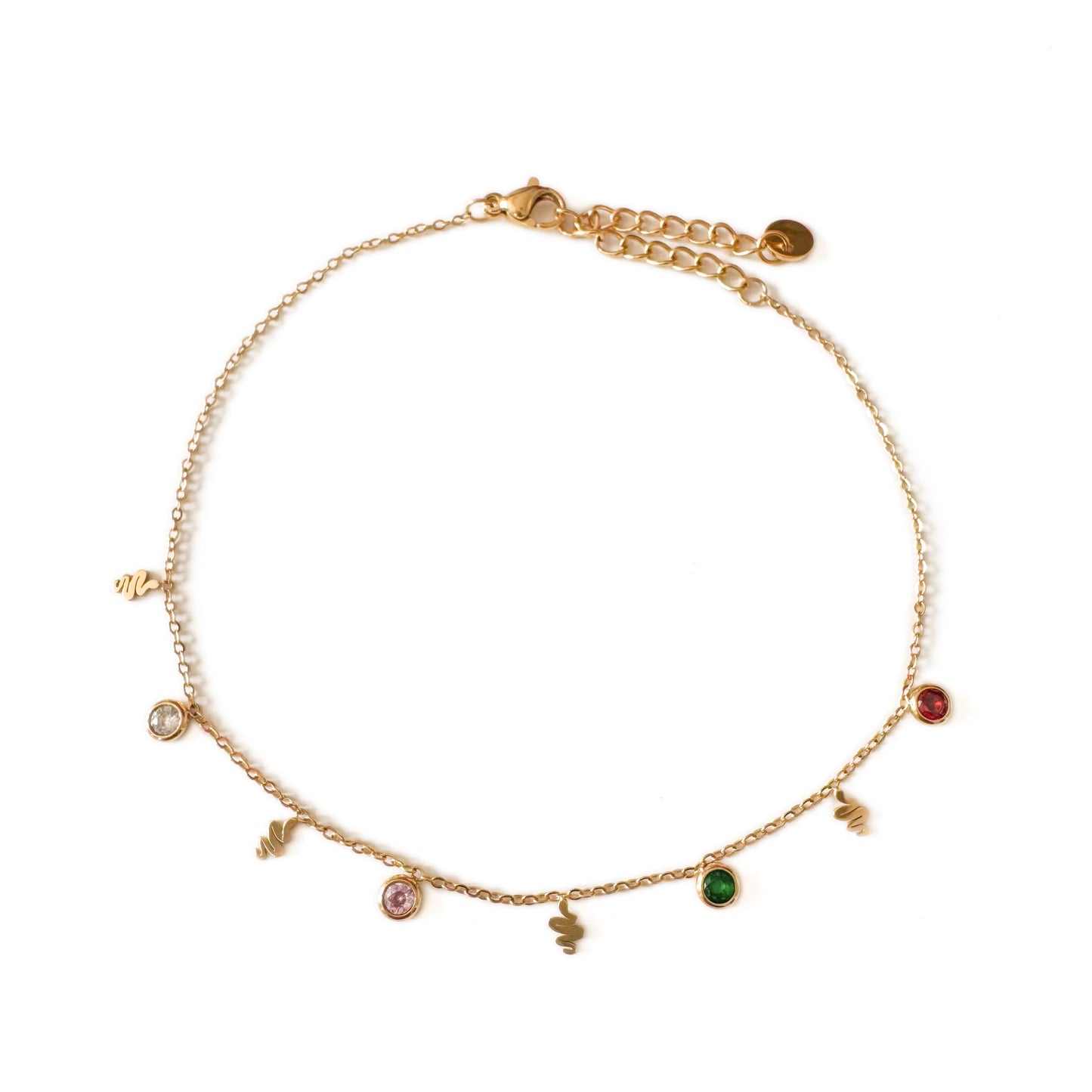 Vespera Luxe 18K Gold-Plated Charm Anklet