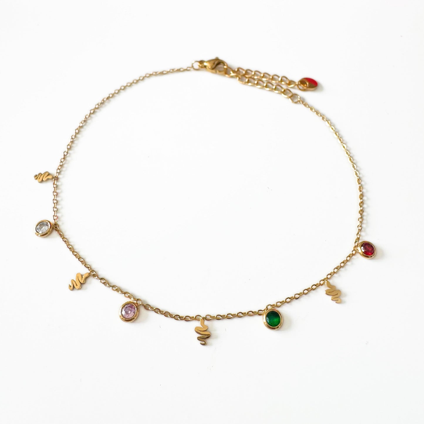Vespera Luxe 18K Gold-Plated Charm Anklet