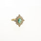 Florence Azure Stone Vintage-Style Adjustable Ring