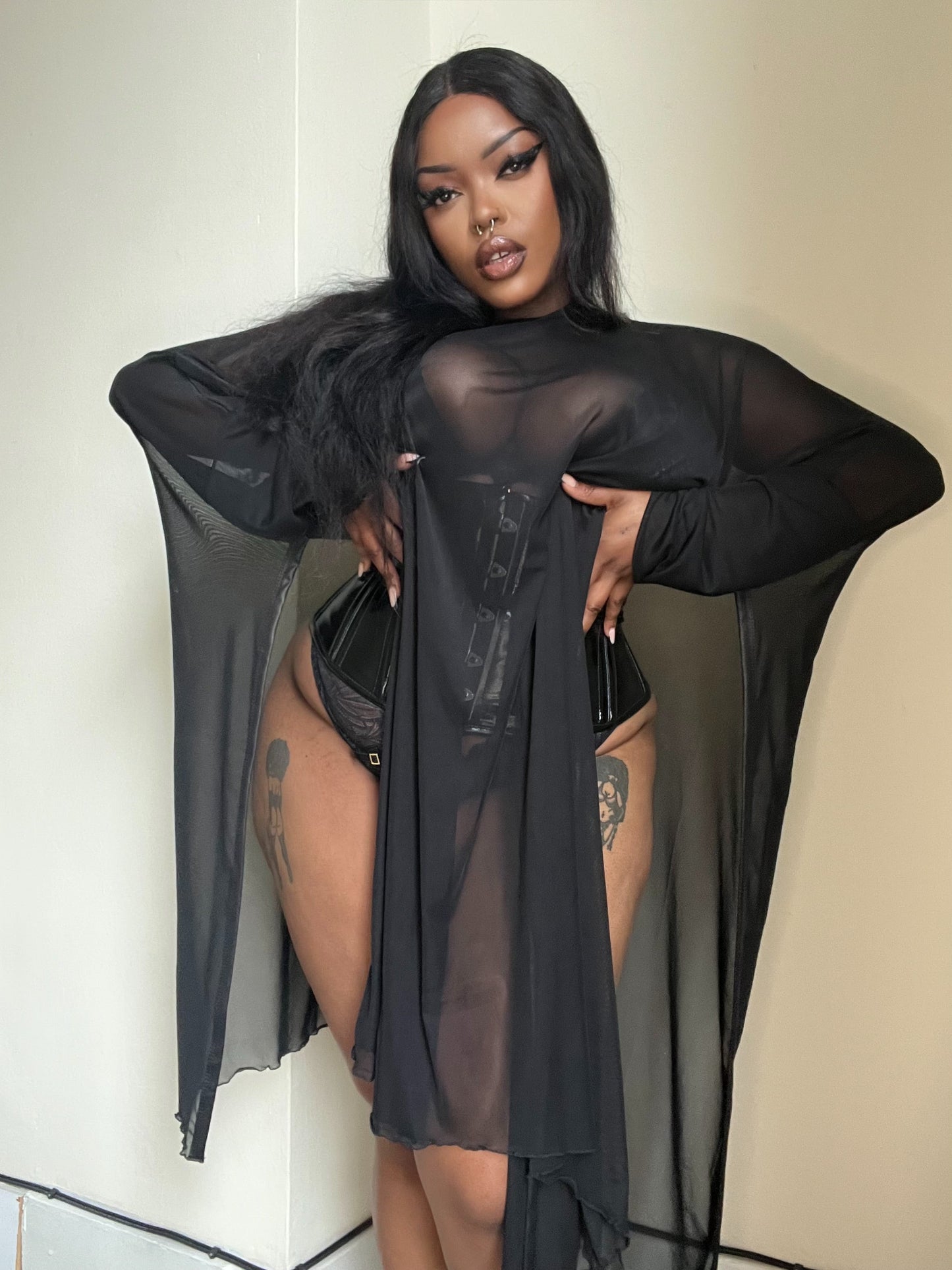 Necessary Evil Anahita Mesh-Layer Dress