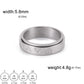 Rotatable Triangle Pattern Stainless Steel Ring