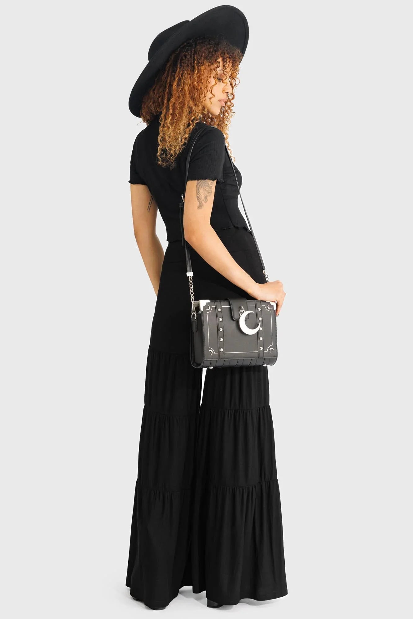 Killstar Maleficum Tiered Wide-Leg Trousers