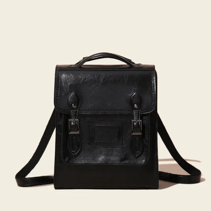 Genuine Leather Women's Fashion Satchel Backpack, Oil Wax Finish