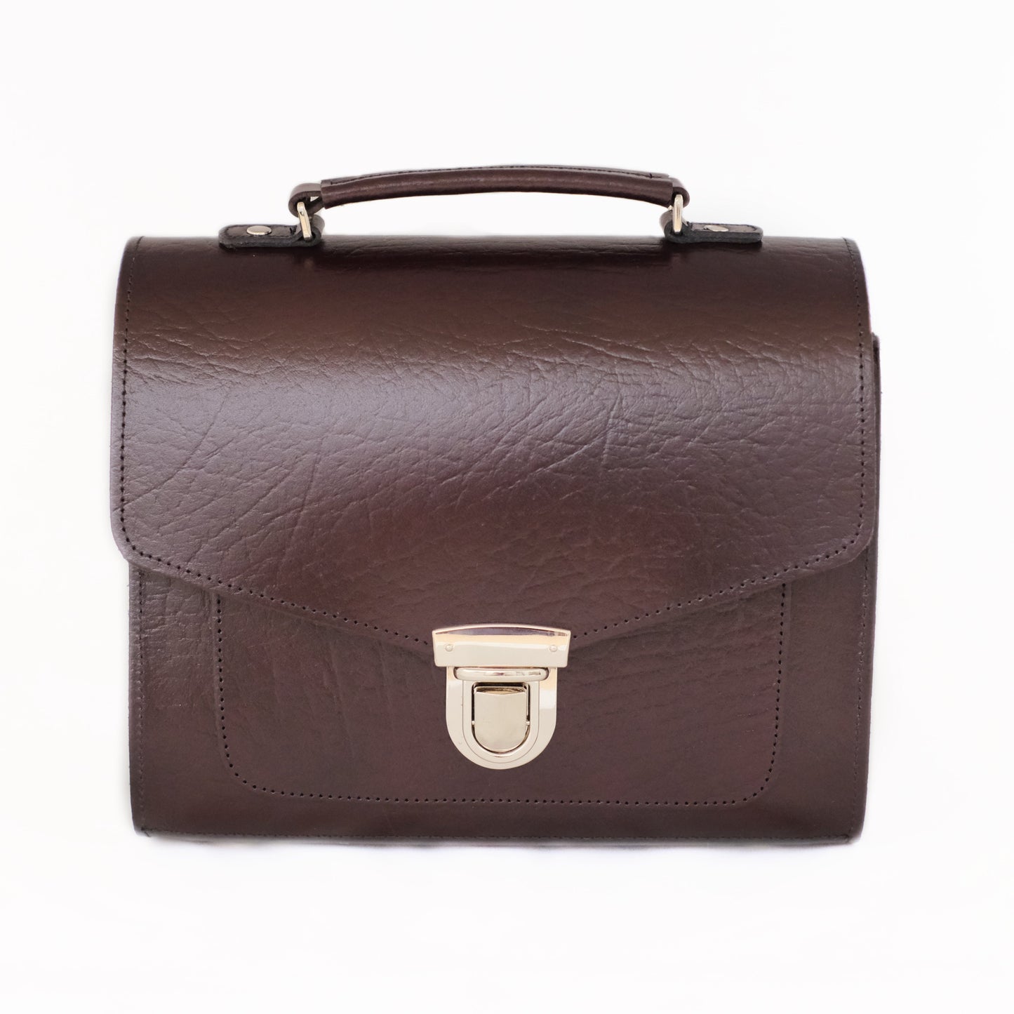 Executive Handmade Leather Sugarcube Grande in Marsala Red