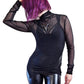 Necessary Evil Minerva Mesh Long-Sleeve Top