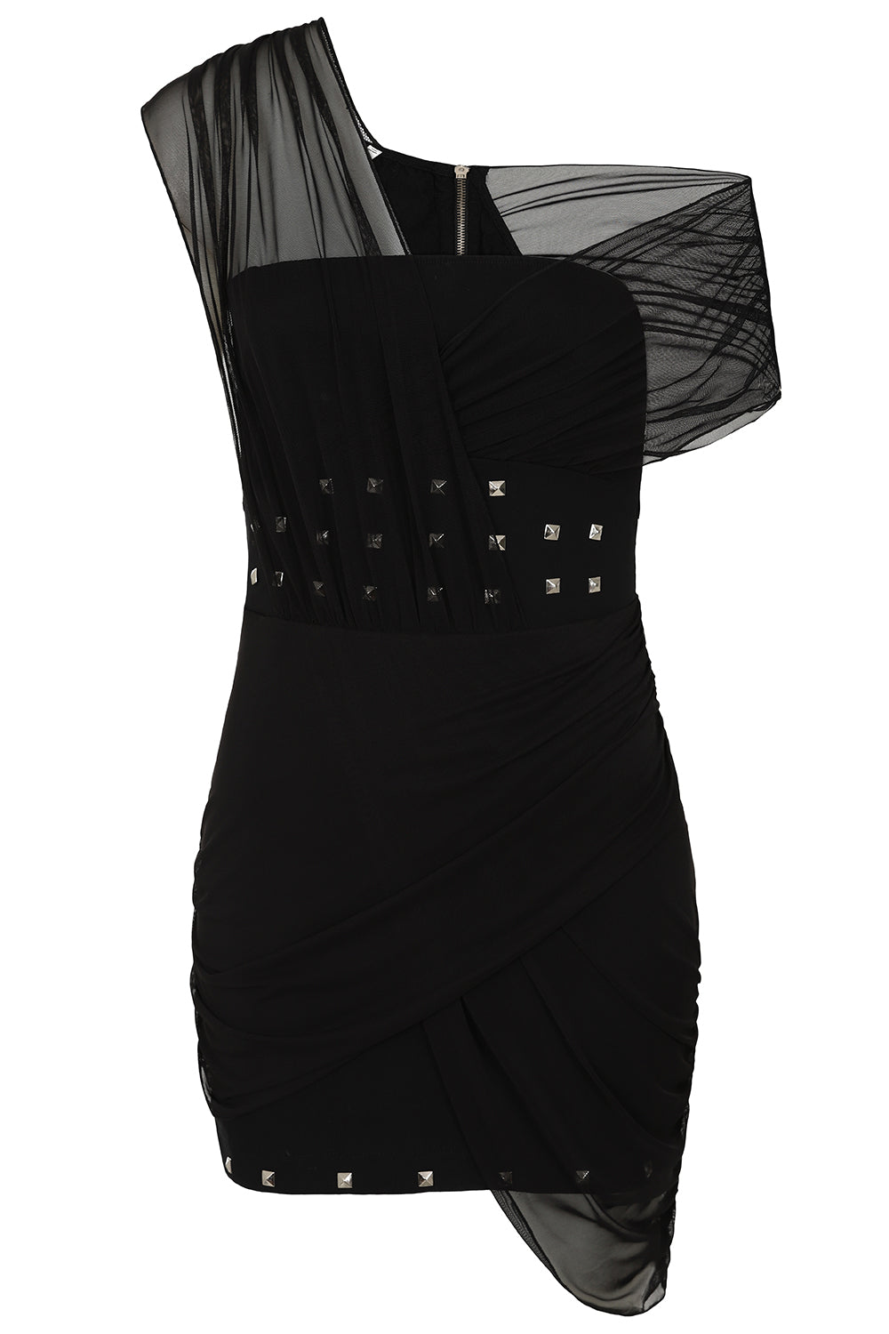 Necessary Evil Venus Wrapped Mesh Mini Dress