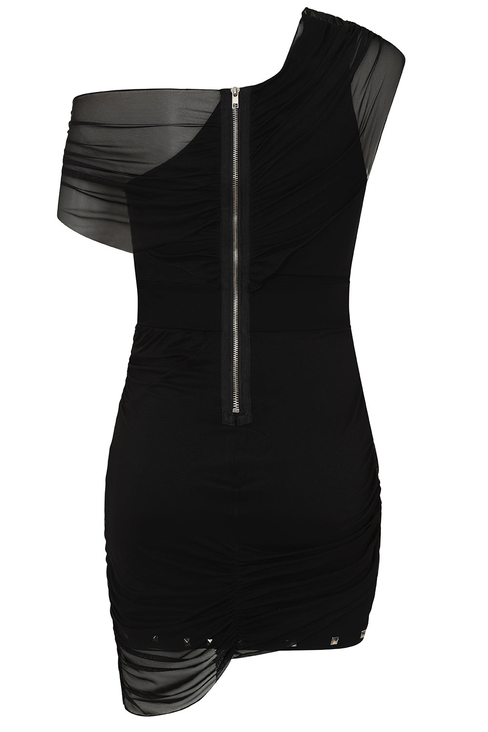 Necessary Evil Venus Wrapped Mesh Mini Dress