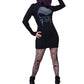 Necessary Evil Athena Vampire Skull Print Mini Dress