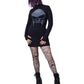 Necessary Evil Athena Vampire Skull Print Mini Dress
