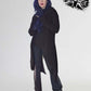 Necessary Evil Ribbed Sabrina Draped Cardigan with Hood