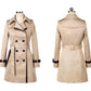 Women's Colour Contrast Double-Breasted Trench Coat