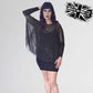 Necessary Evil Circe Flowing Mesh Top in Black, Plus Sizes