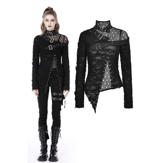 Dark In Love Gothic Fashion Womenswear Nola Long-Sleeve Top