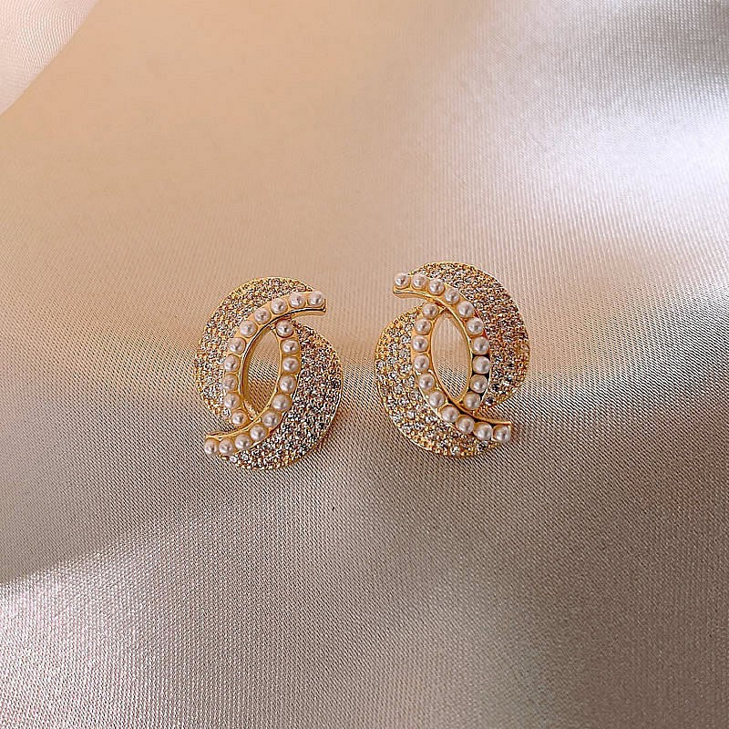 Full-Jewelled Elegant Stud Earrings
