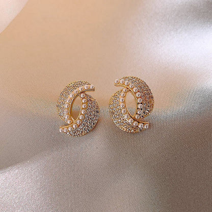 Full-Jewelled Elegant Stud Earrings