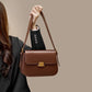 Vireous Two-Layer Cowhide European Retro Underarm Handbag