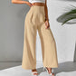 Vireous Women's High Waist Drooping Wide-Leg Business Trousers