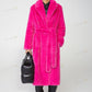 Vireous Faux Rabbit Mink Long Fur Coat, Multi Colours