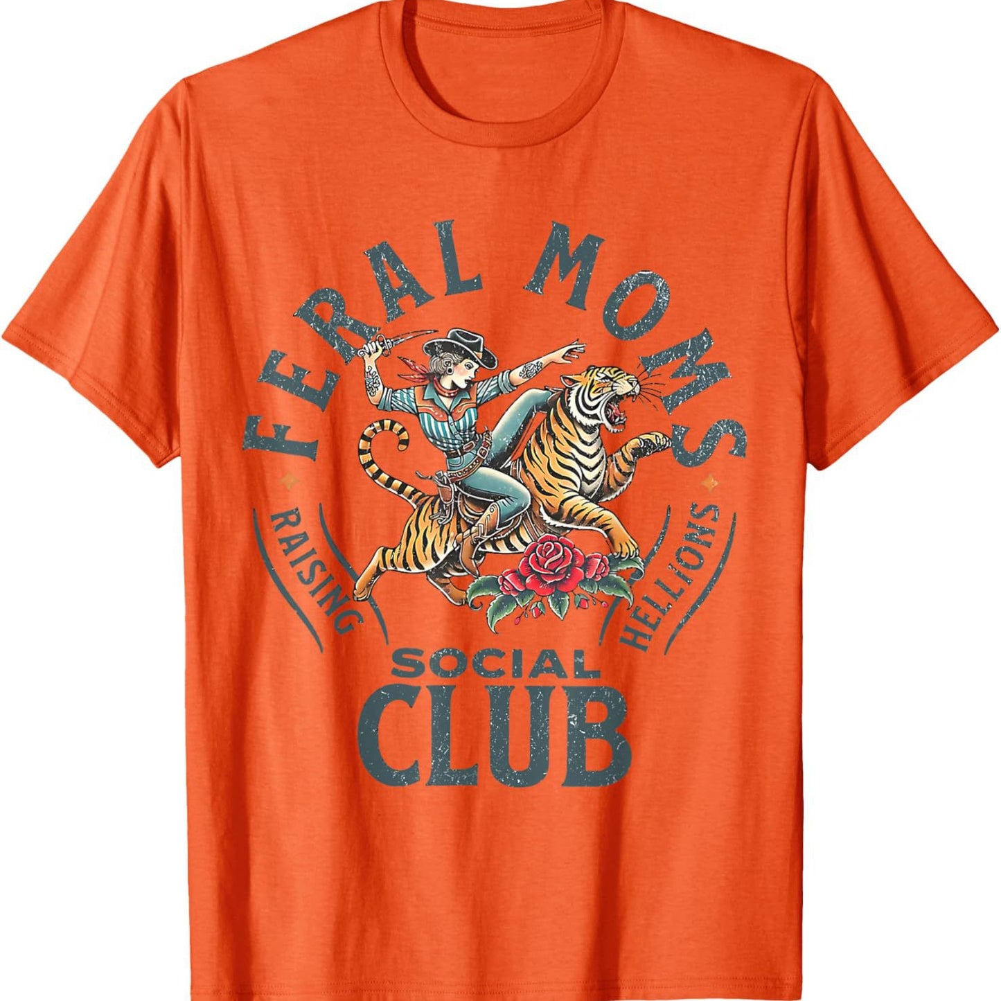 'Feral Moms Social Club' Women's Cotton T-Shirt