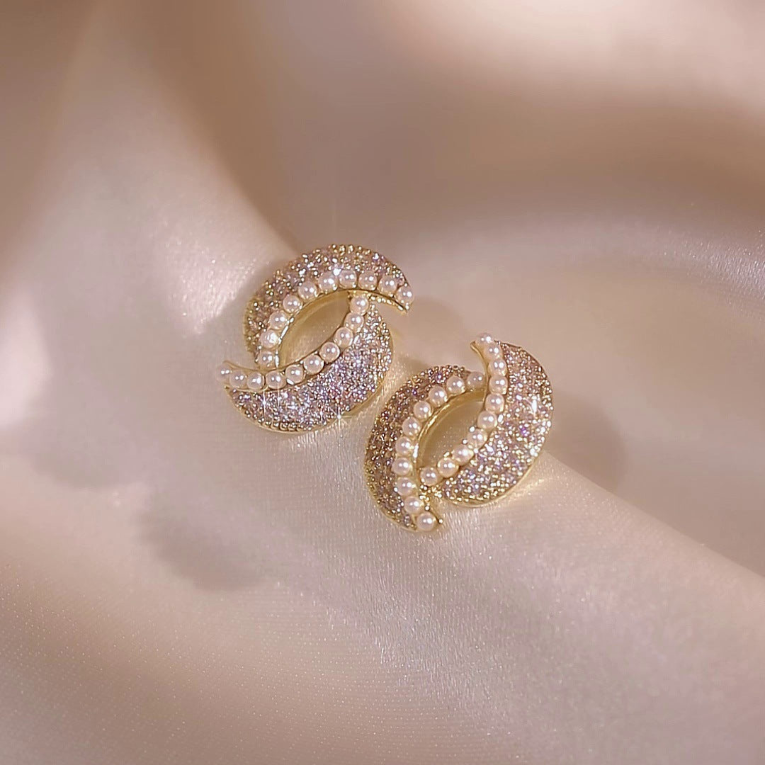 Full-Jewelled Elegant Stud Earrings