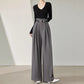 Loose Tailored Trousers, Wide Leg Women's Smooth Drape-Style Pants