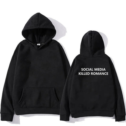 Social Media Killed Romance, Unisex Teenager Hoodie