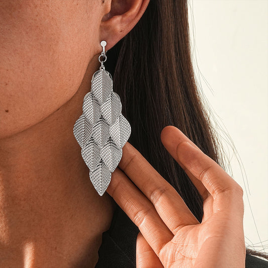 Women's Colourful Earrings, Small Rustling Leaves Design