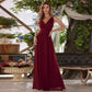 Bridesmaid Plus-Size High Waist Classic Evening Dress