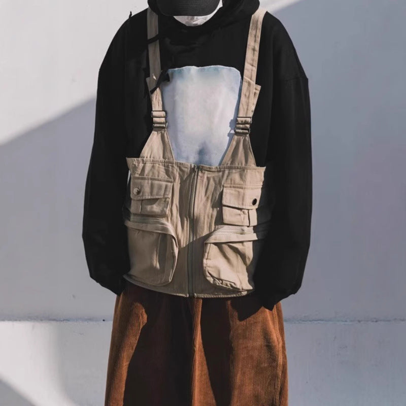 Avant Garde Casual Workwear-Style Men's Waistcoat