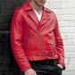 Popular Motorcycle Men's Leather Jacket, Plus Sizes