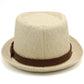 Men's and Women's Pork Pie-Style Small Brim French Straw Hat