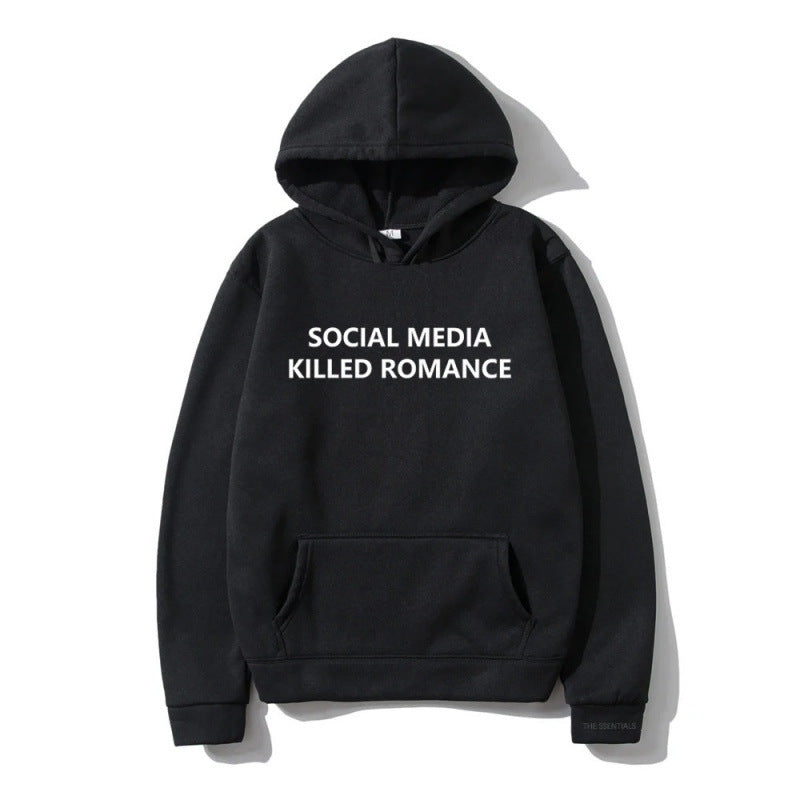 Social Media Killed Romance, Unisex Teenager Hoodie