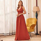 Bridesmaid Plus-Size High Waist Classic Evening Dress