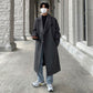 Retro Winter Woollen Men's Over-the-Knee Thickened Coat