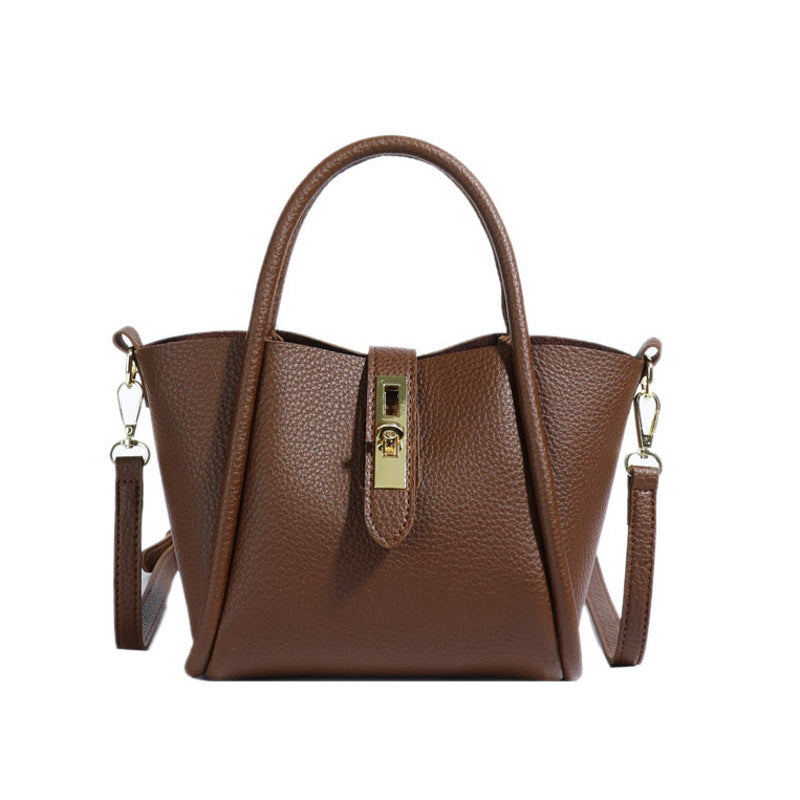 Portable Bucket Shoulder Leather Crossbody Under Arm Bag