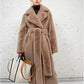 Vireous Faux Rabbit Mink Long Fur Coat, Multi Colours