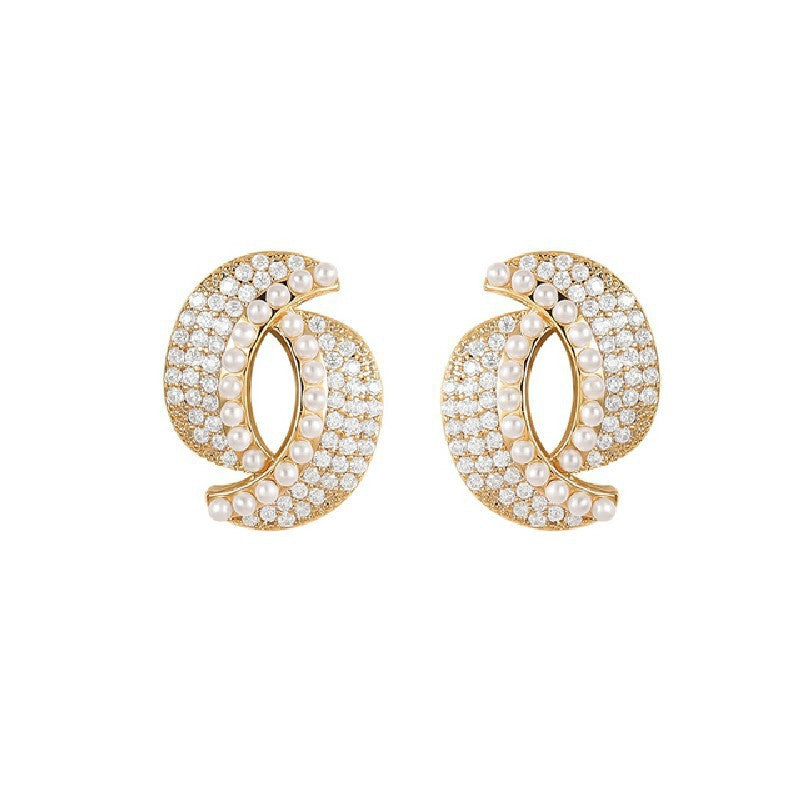 Full-Jewelled Elegant Stud Earrings