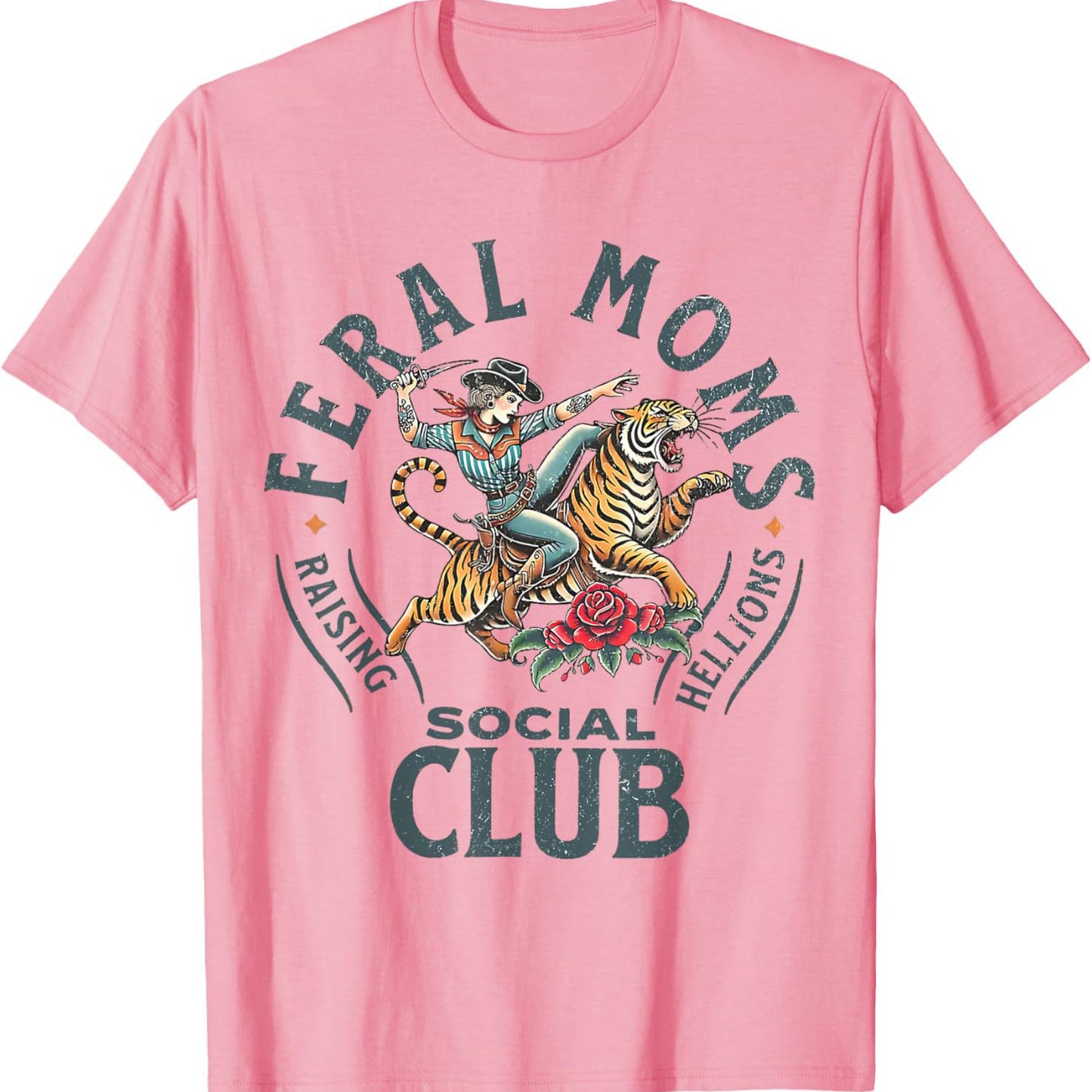 'Feral Moms Social Club' Women's Cotton T-Shirt