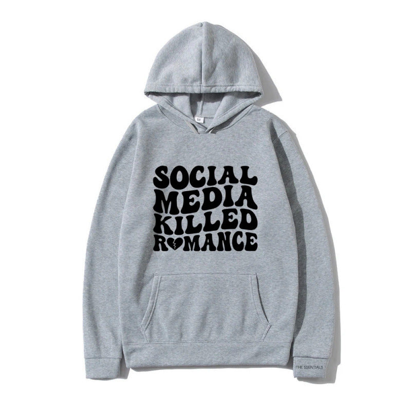 Social Media Killed Romance, Unisex Teenager Hoodie