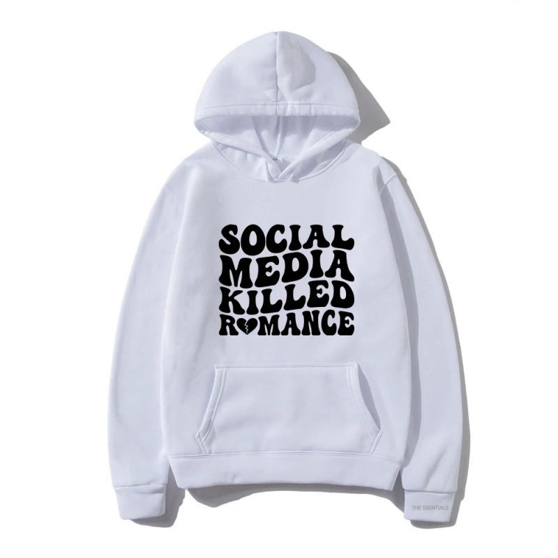 Social Media Killed Romance, Unisex Teenager Hoodie