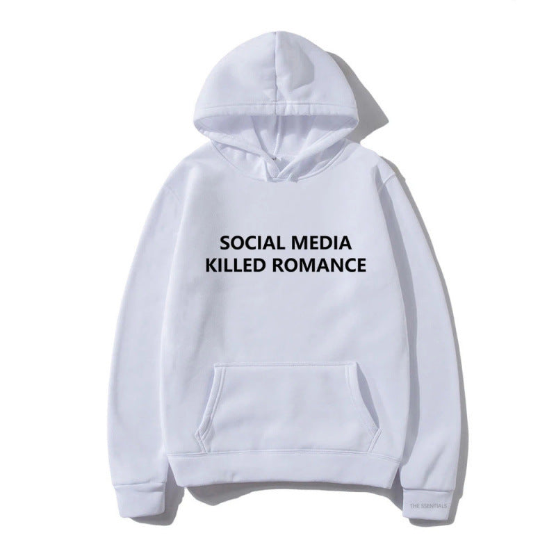 Social Media Killed Romance, Unisex Teenager Hoodie